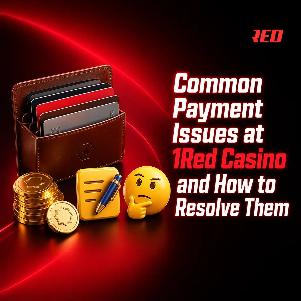 1Red Casino payment issues guide showing deposit declines, withdrawal delays, and crypto deposit solutions for Australian players