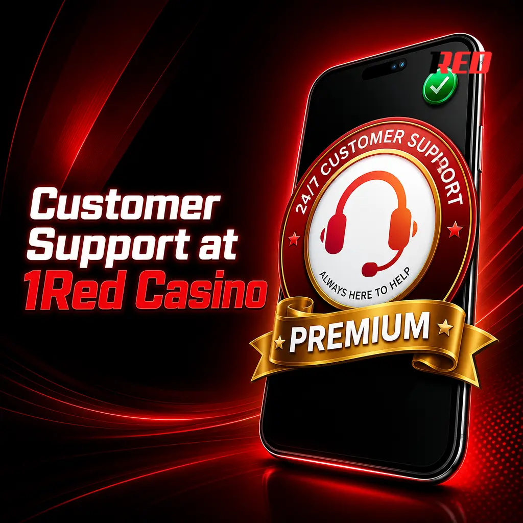 1Red Casino customer support channels including live chat, email, and FAQ help centre available 24/7