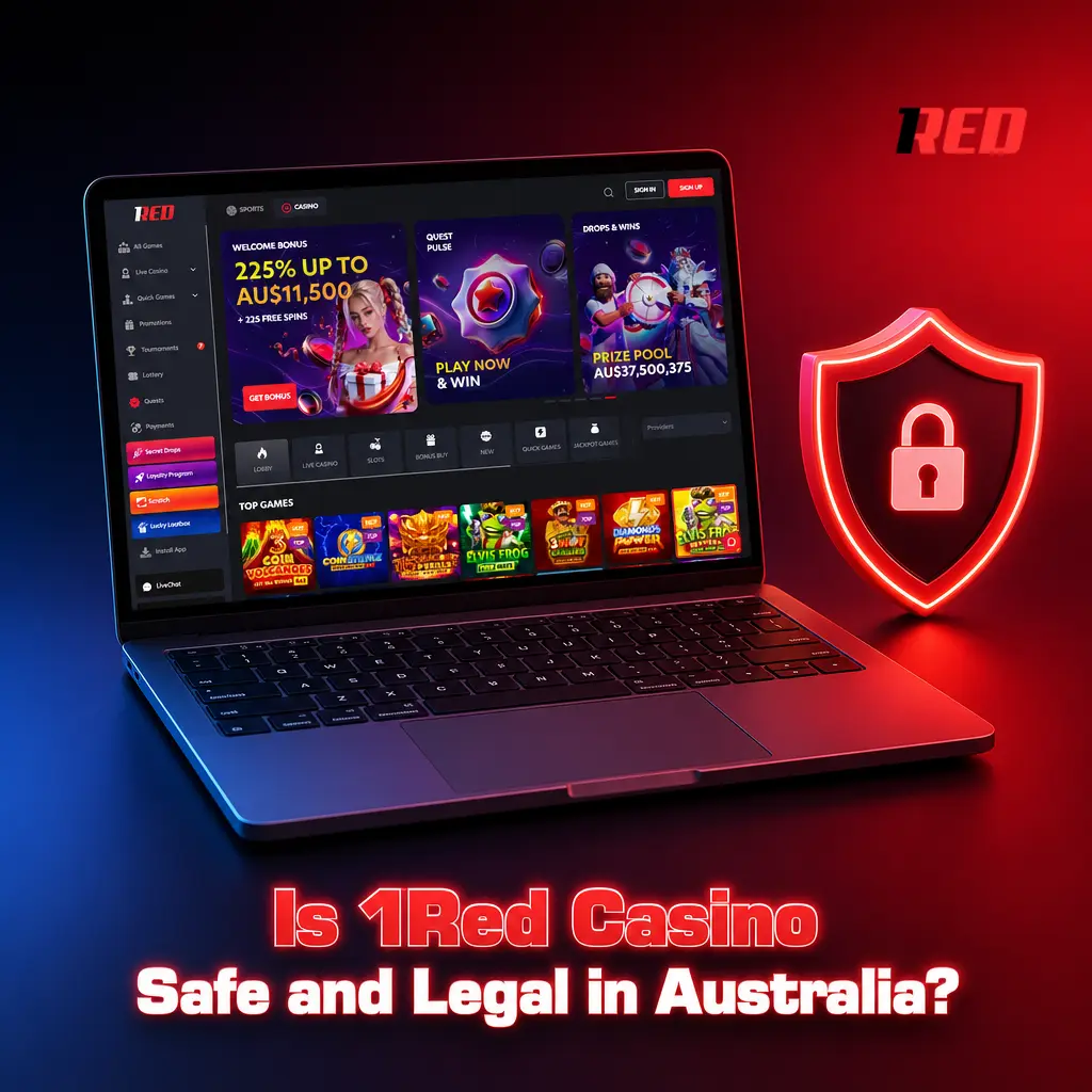 1Red Casino safety and legality in Australia with Curaçao licence and SSL encryption for secure gameplay